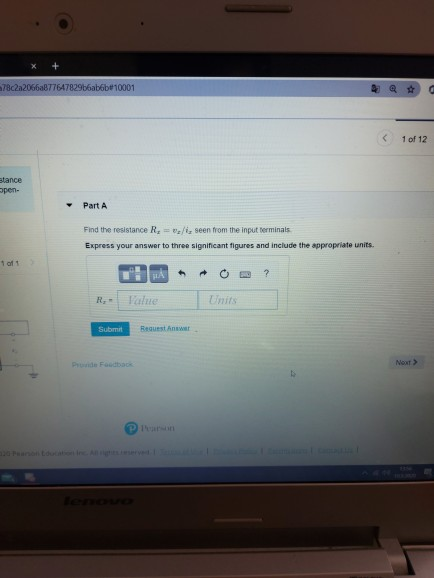 Solved Item 1 The amplifier shown in (Figure 1) has an input | Chegg.com