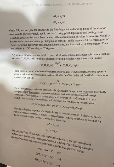 Colligative Properties Freezing Point Depression In 3083