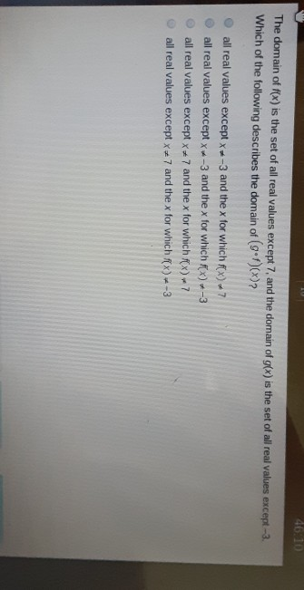domain of u x is the set of all real values