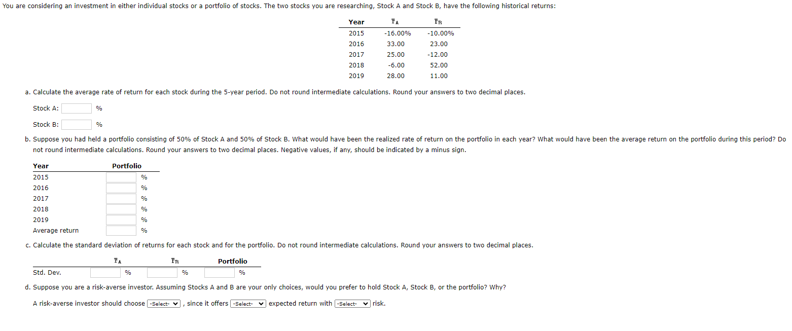 Solved a. ﻿Calculate the average rate of return for each | Chegg.com
