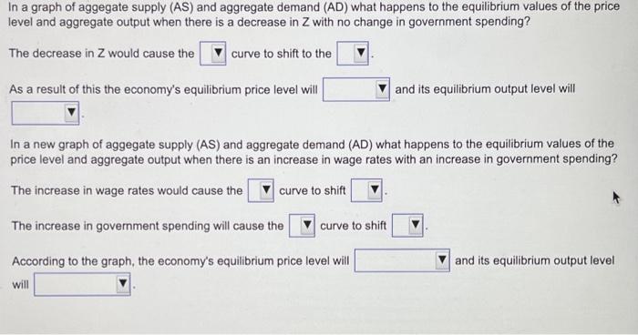 Solved In a graph of aggegate supply (AS) and aggregate | Chegg.com