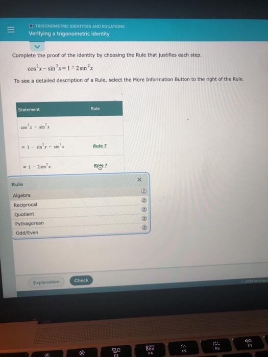 Solved identify the rule for each step. possible rules are | Chegg.com
