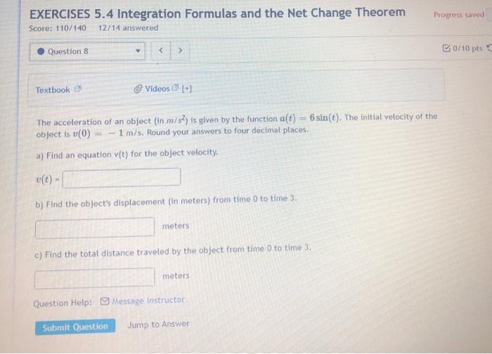 Solved EXERCISES 5.4 Integration Formulas and the Net Change | Chegg.com