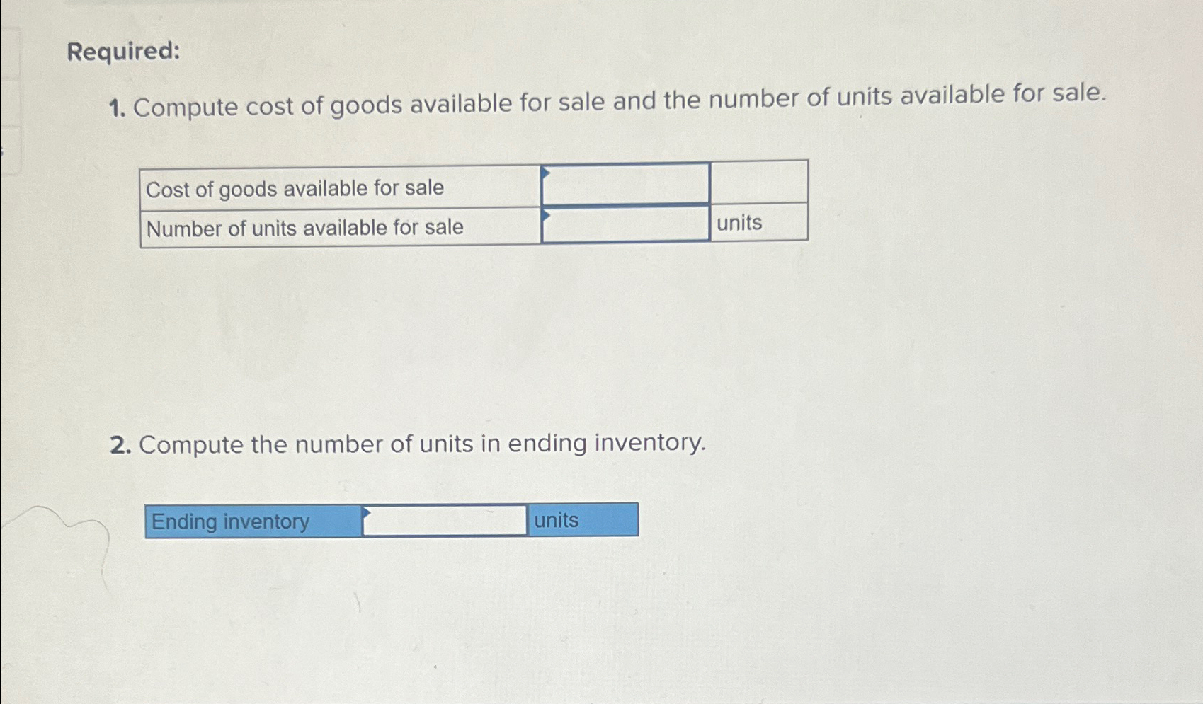 Required:Compute cost of goods available for sale and | Chegg.com