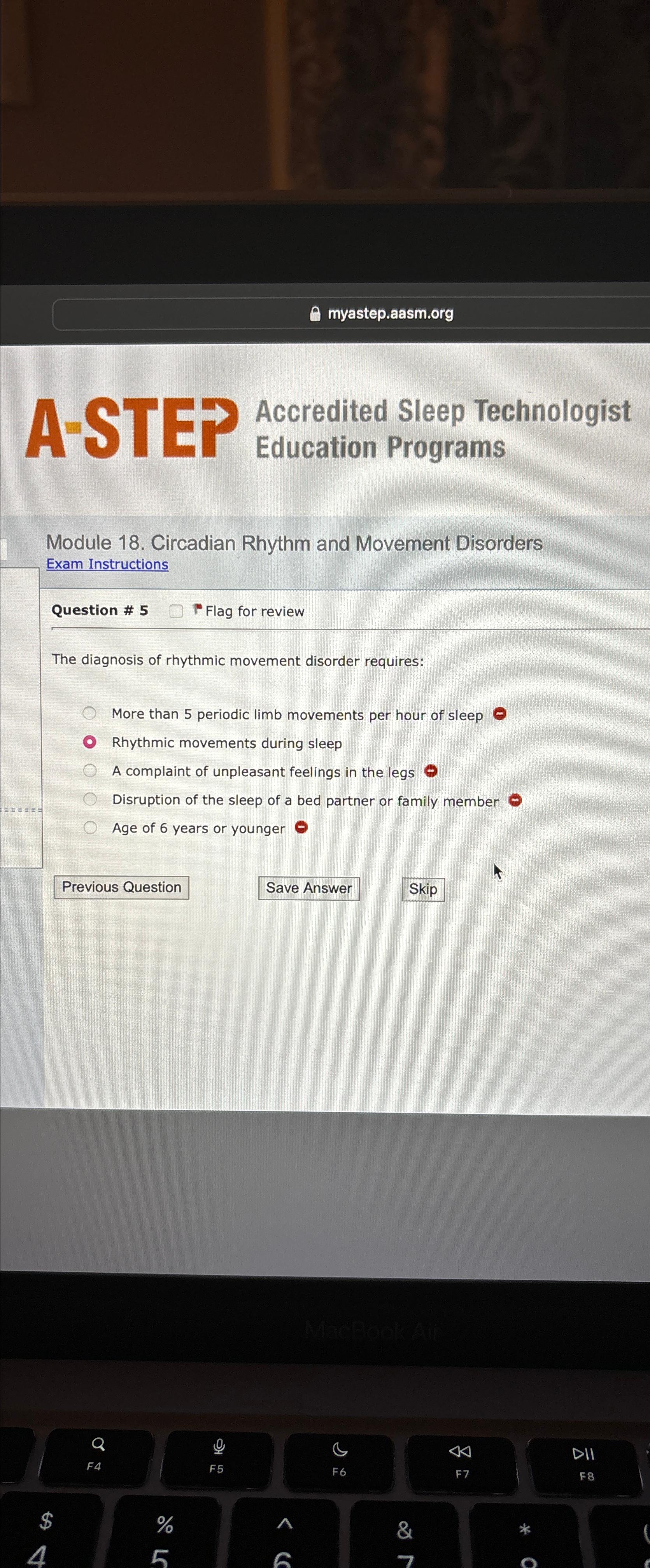 Solved 돌Accredited Sleep Technologist