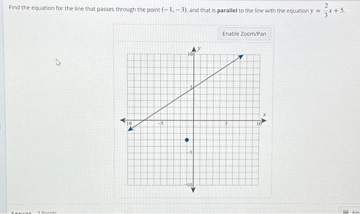 Solved Find The Equation For The Line That Passes Through 