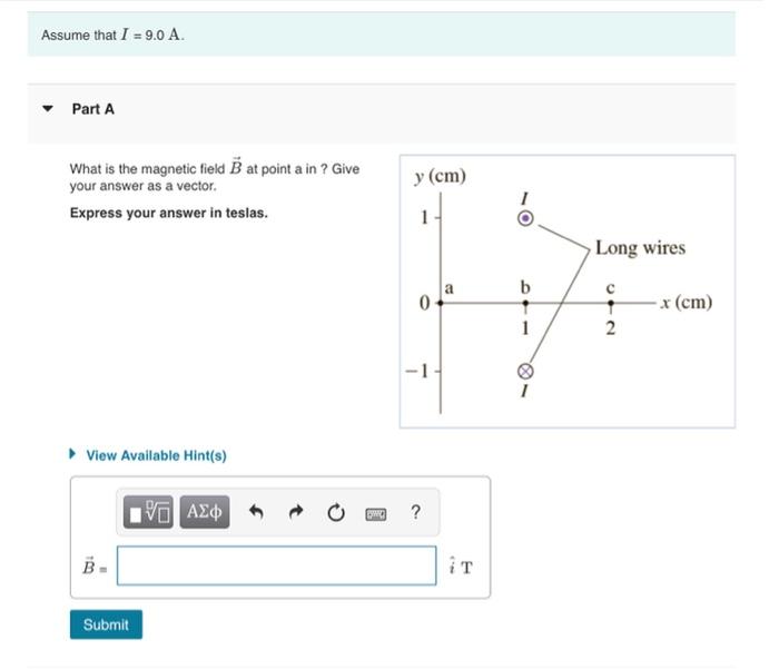 Solved Assume that I=9.0 A. Part A What is the magnetic | Chegg.com