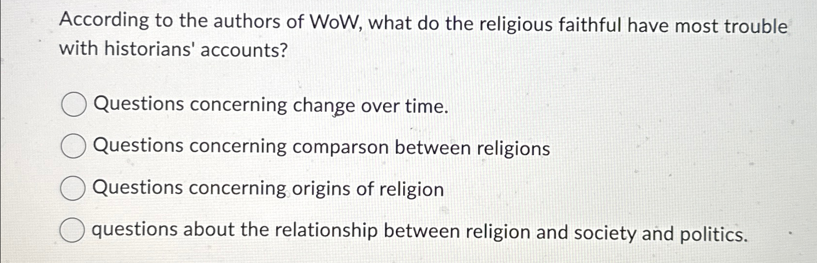 Solved According to the authors of WoW, what do the | Chegg.com