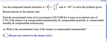 Solved Please help with a through d. Find the accumulated | Chegg.com