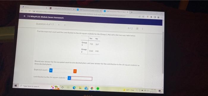 2 3 wileyplus module two homework statistics