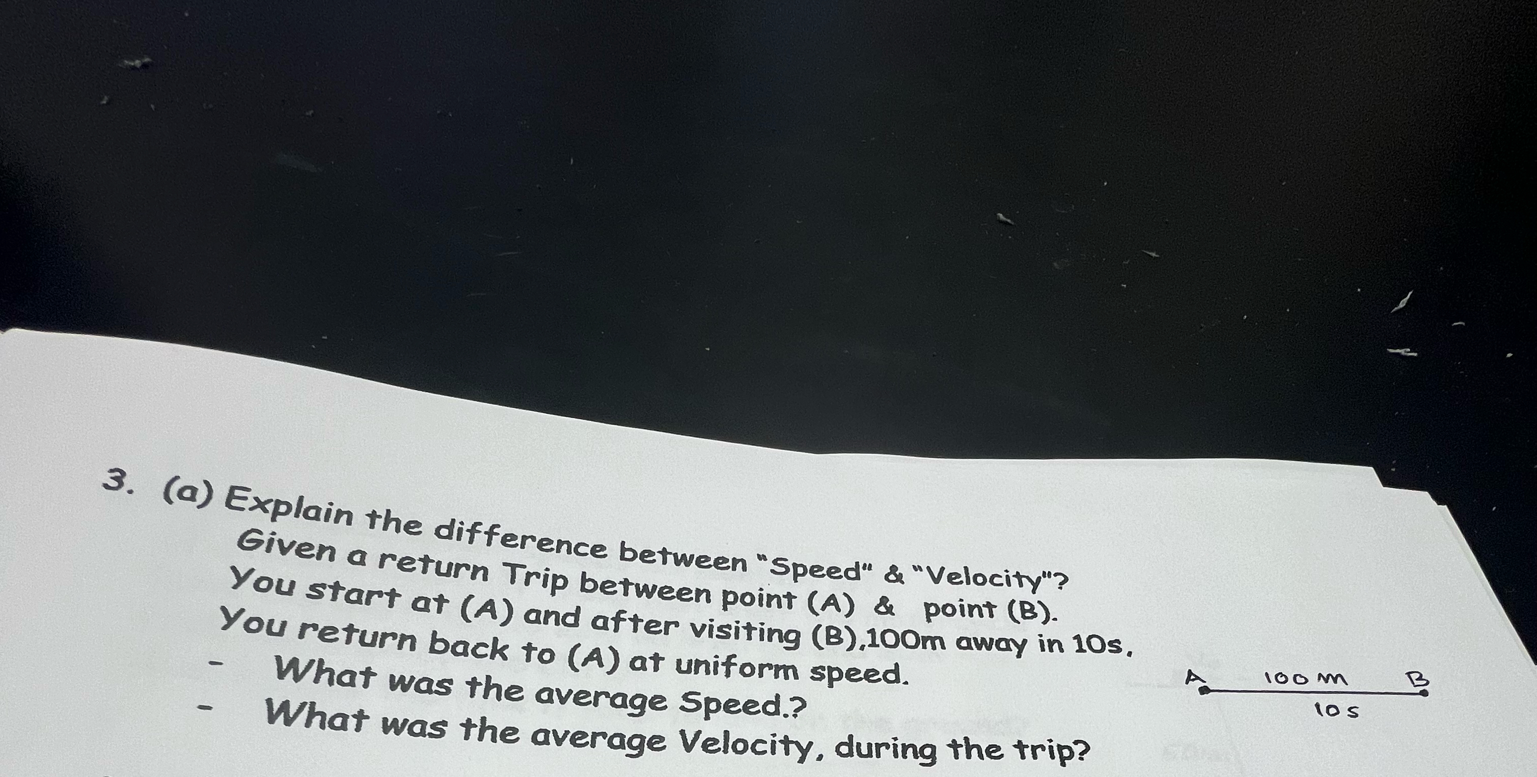 Solved (a) ﻿Explain the difference between "Speed" & | Chegg.com