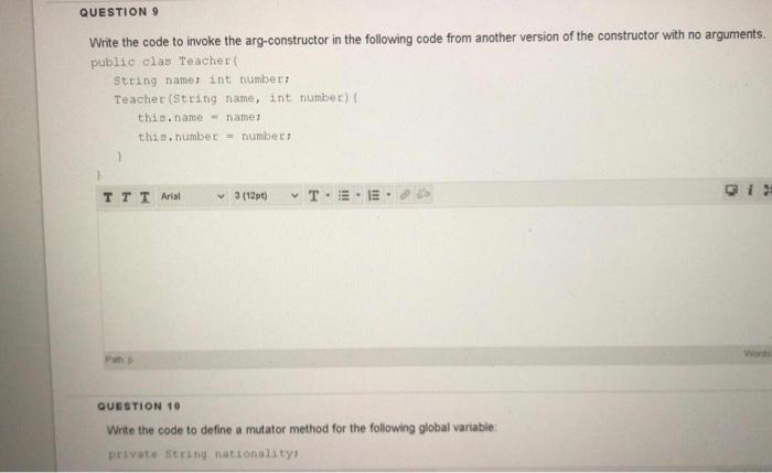 Solved QUESTION 3 Write the missing code to sort the array | Chegg.com