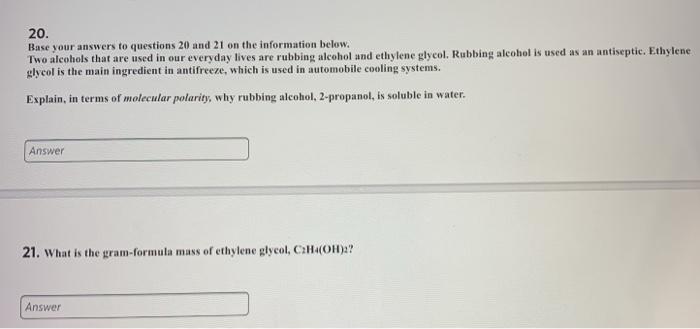 Solved 20. Base your answers to questions 20 and 21 on the Chegg