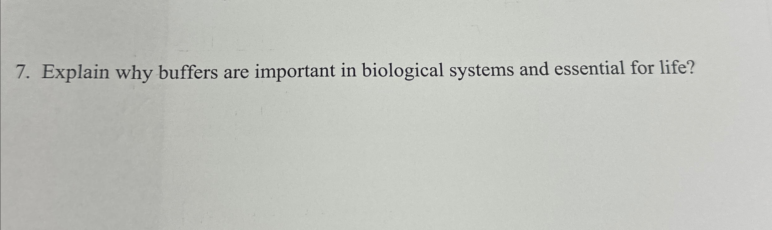 Solved Explain why buffers are important in biological