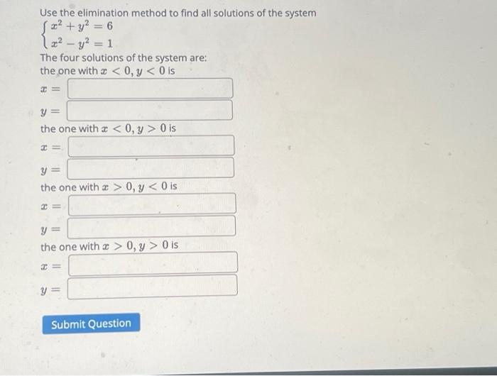 2x y 4 0 x y 1 0 elimination method