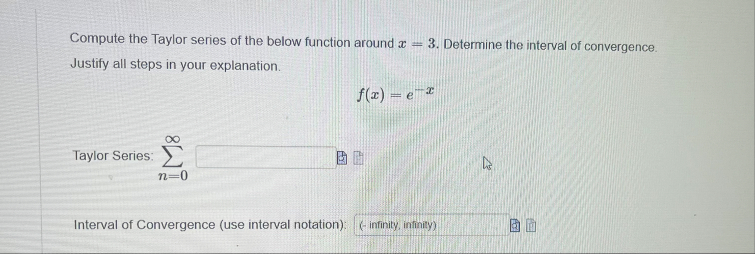 Solved Compute the Taylor series of the below function | Chegg.com