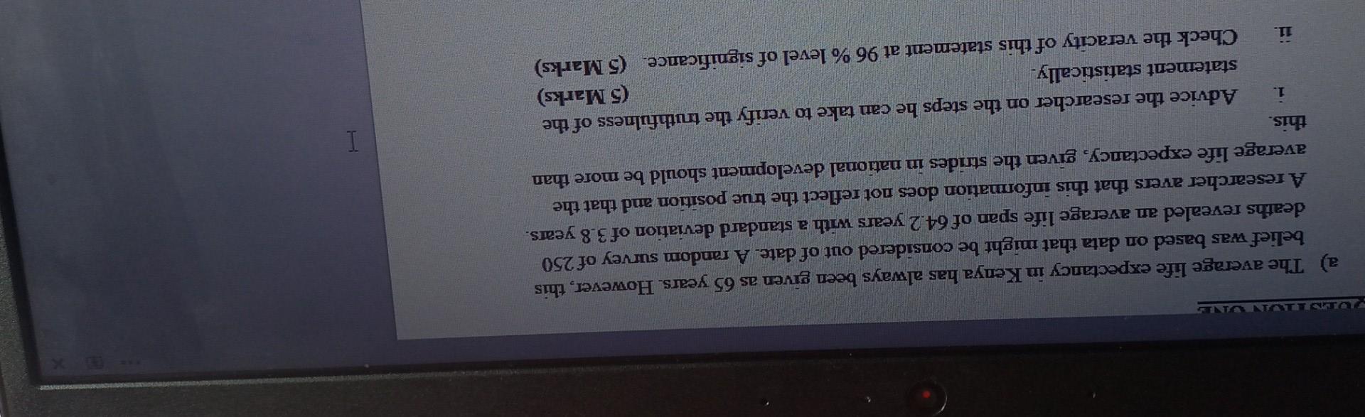 Solved 10 CAD a) The average life expectancy in Kenya has