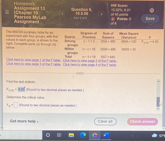 Solved Homework: Assignment 13 (Chapter 10 Pearson MyLab | Chegg.com