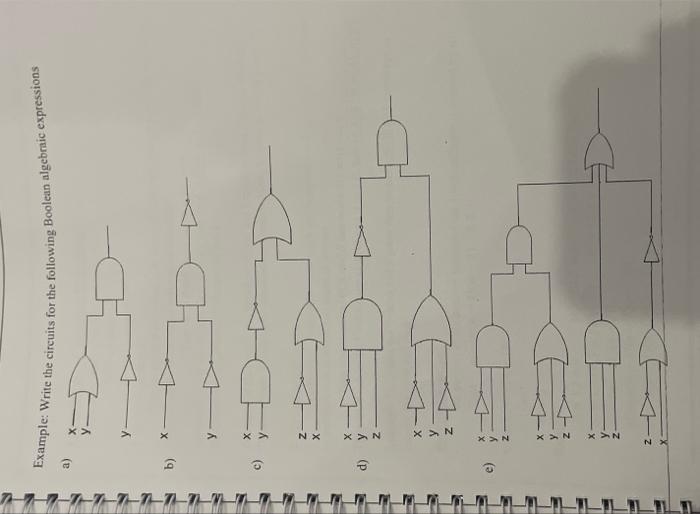 Solved Example: Write the circuits for the following Boolean | Chegg.com