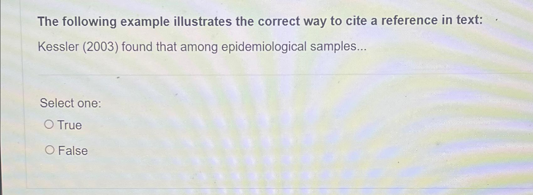 Solved The following example illustrates the correct way to | Chegg.com