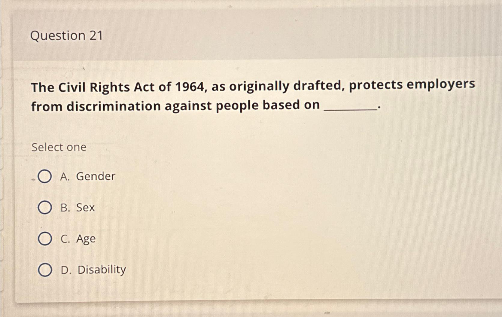 the civil rights act of 1964 by national park service answers