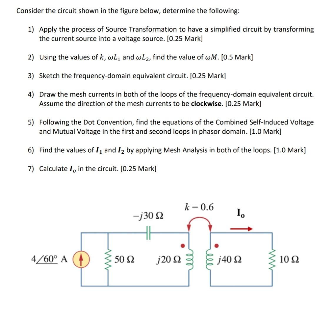 Solved Consider The Circuit Shown In The Figure Below, | Chegg.com