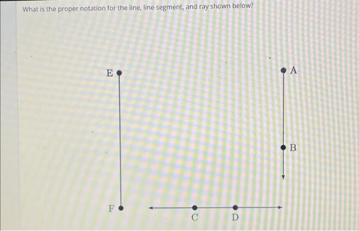 Solved What is the proper notation for the line, line | Chegg.com