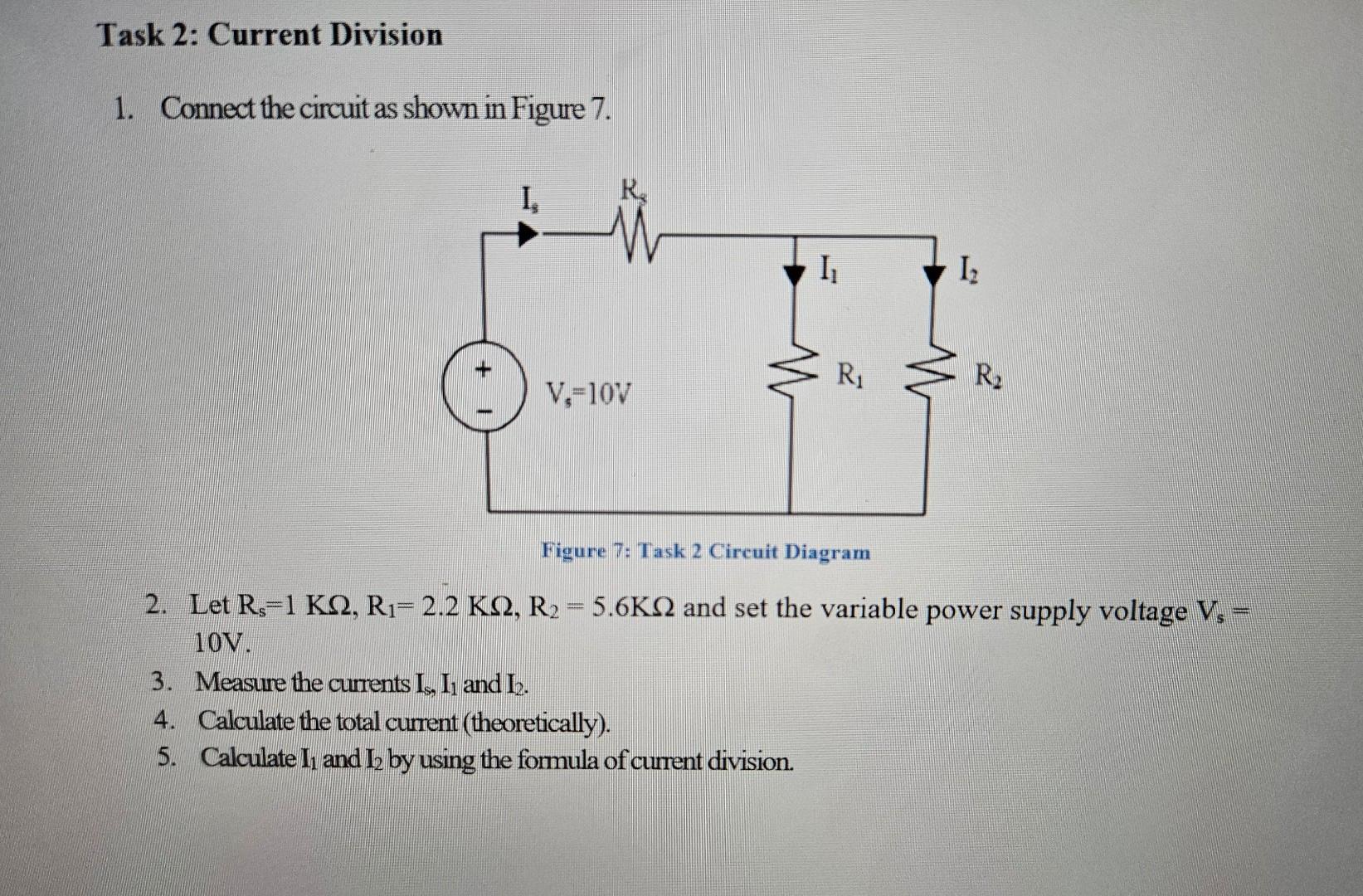 Solved 1. Connect the circuit as shown in Figure 7. Figure | Chegg.com
