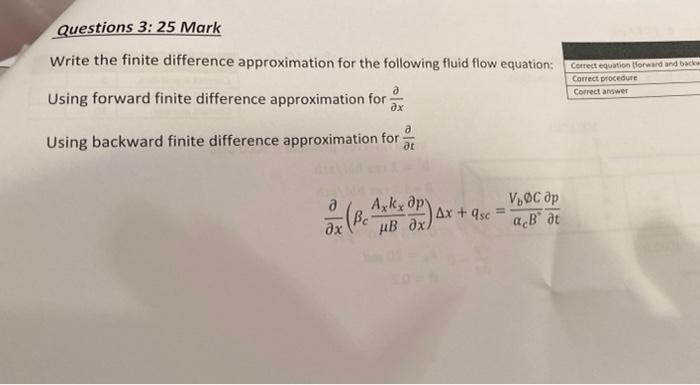 Solved Questions 3: 25 Mark Write the finite difference | Chegg.com