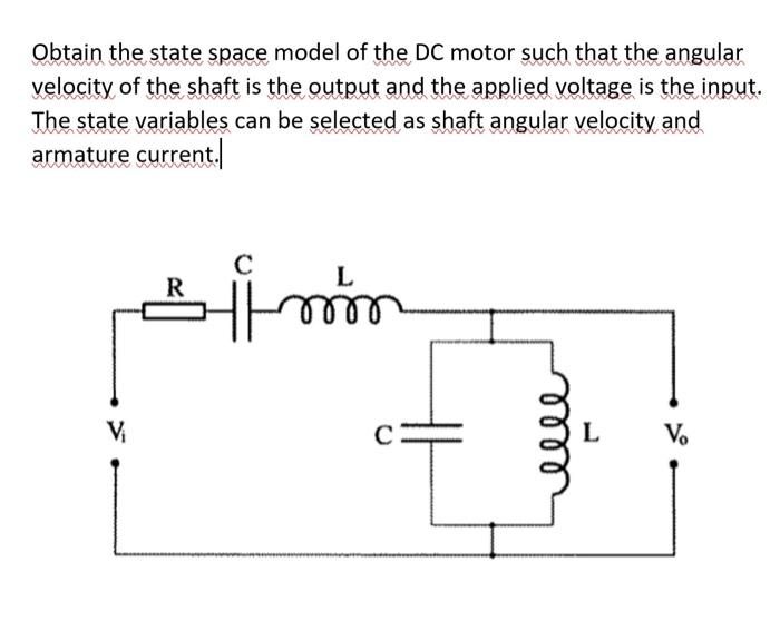 Solved Control Systems questionObtain the state space model | Chegg.com