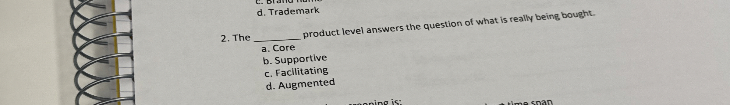 Solved Theproduct level answers the question of what is Chegg com