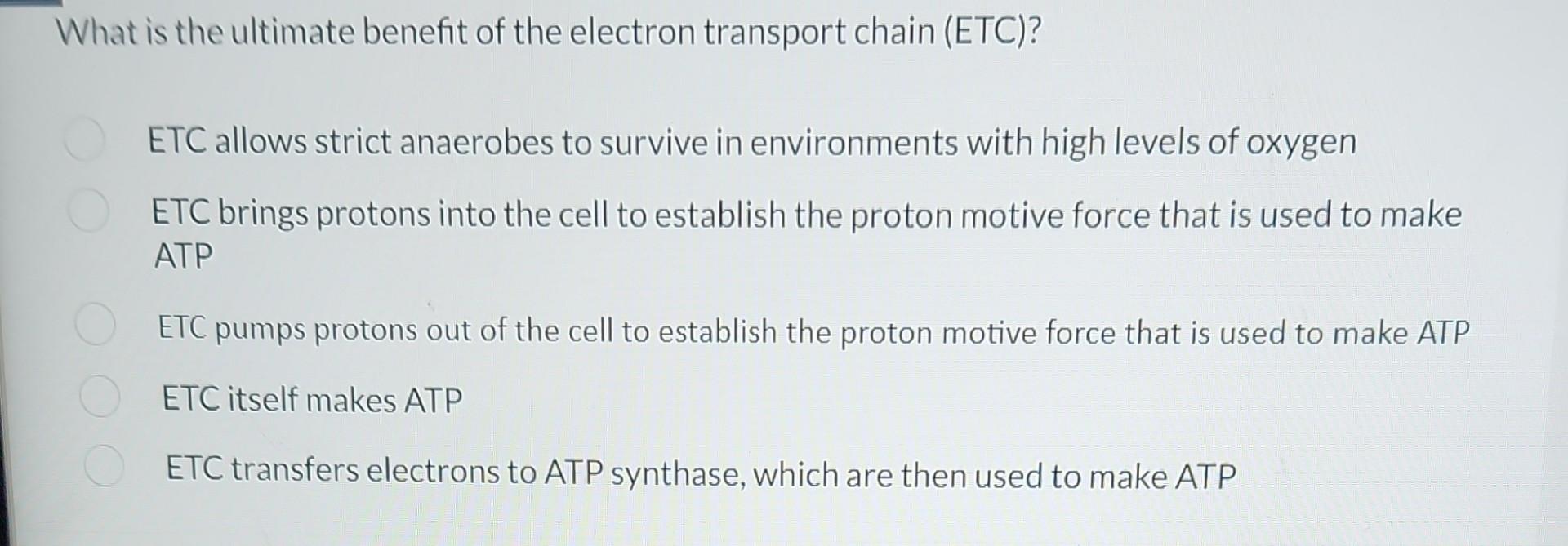 Solved What is the ultimate benefit of the electron