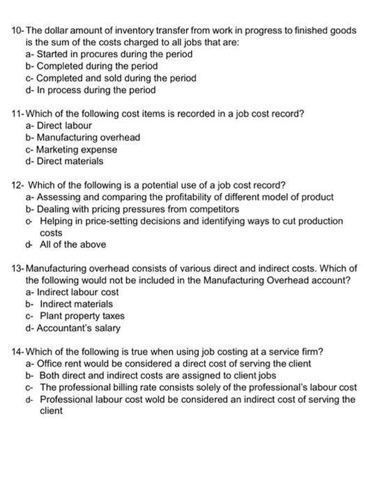 Solved Chapter 5 - Activity Based Costing 1- Under ABC, | Chegg.com