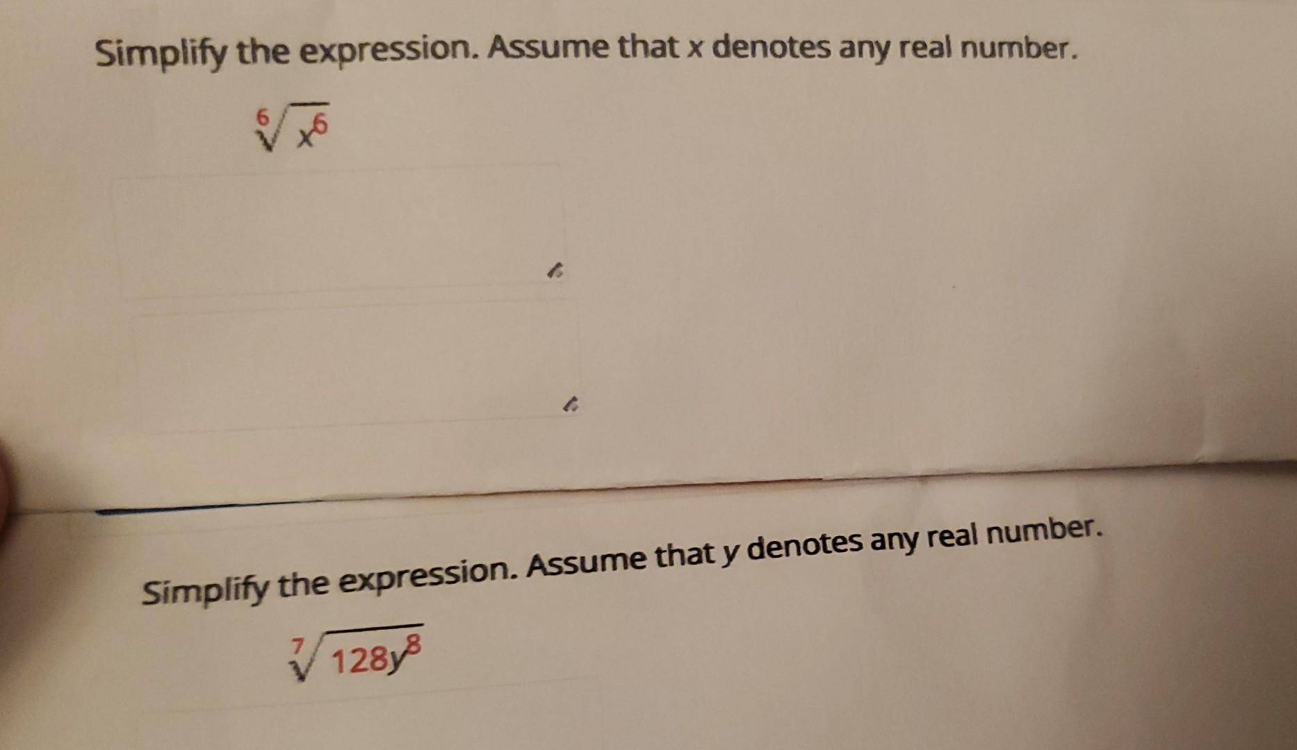 Solved Simplify the expression. Assume that x denotes any | Chegg.com