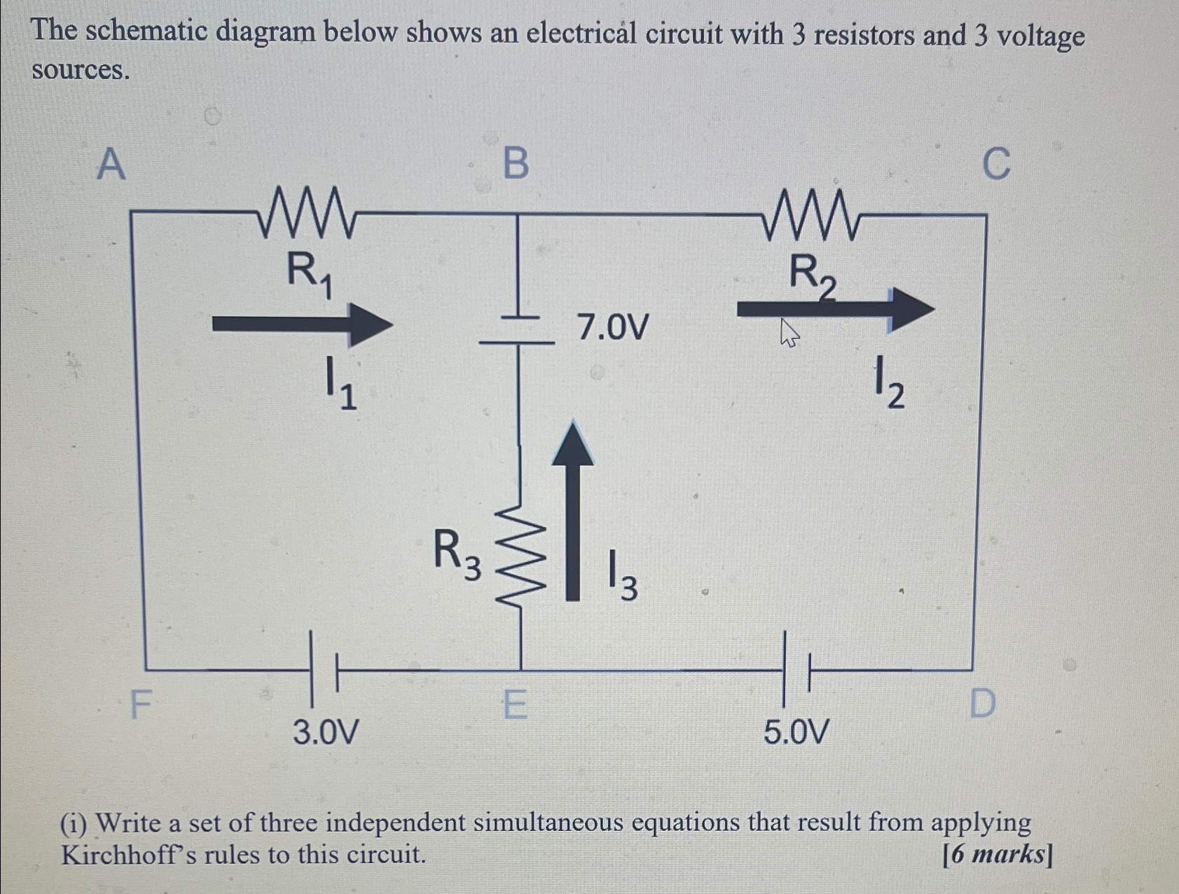 Solved The schematic diagram below shows an electrical | Chegg.com