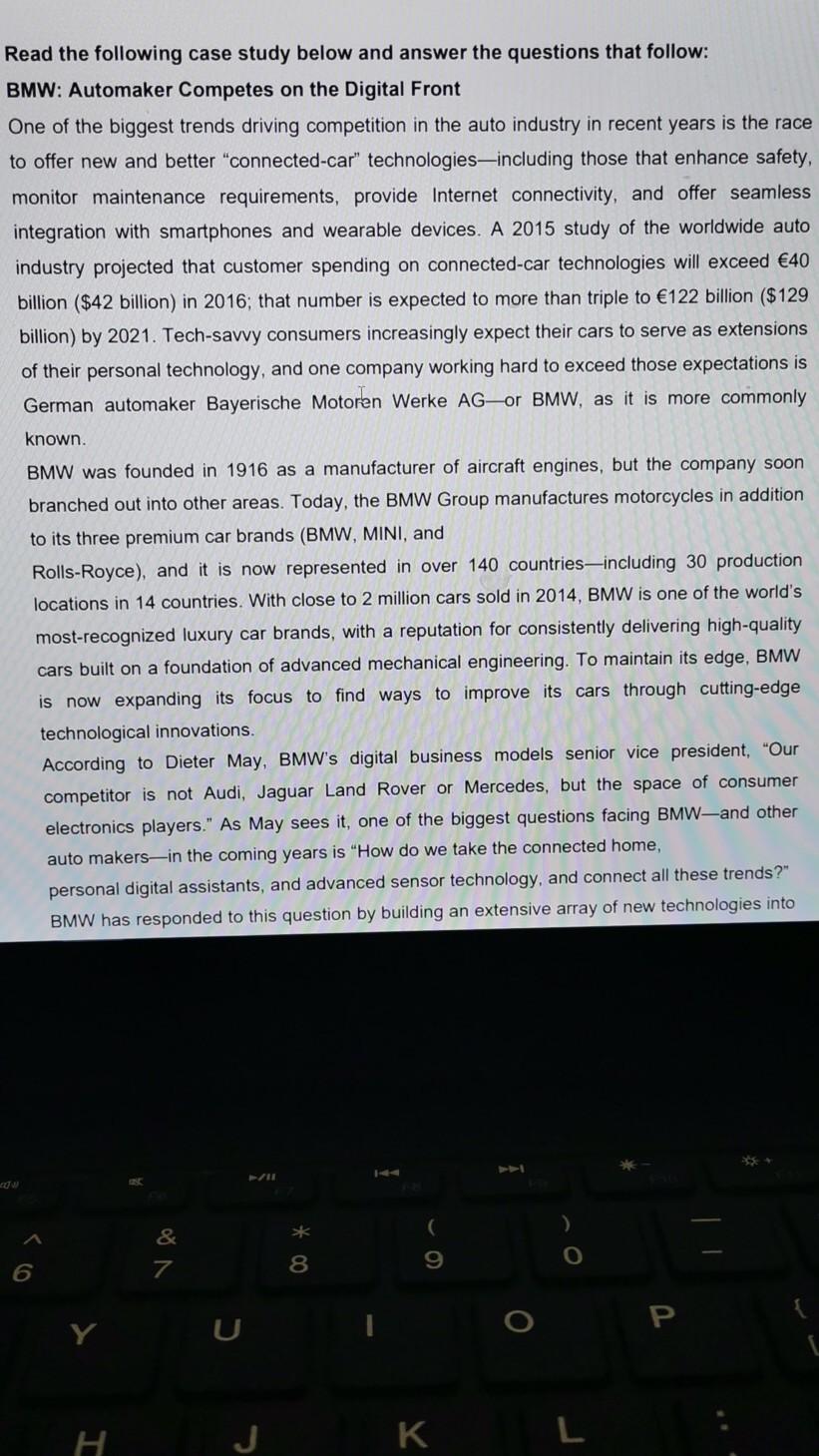 Solved Read the following case study below and answer the | Chegg.com