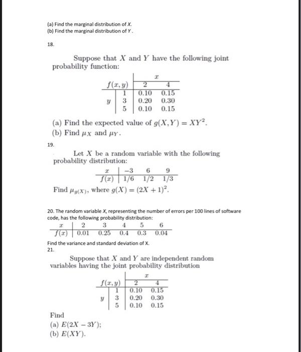 Solved Assignment Questions for the Course Probability and | Chegg.com