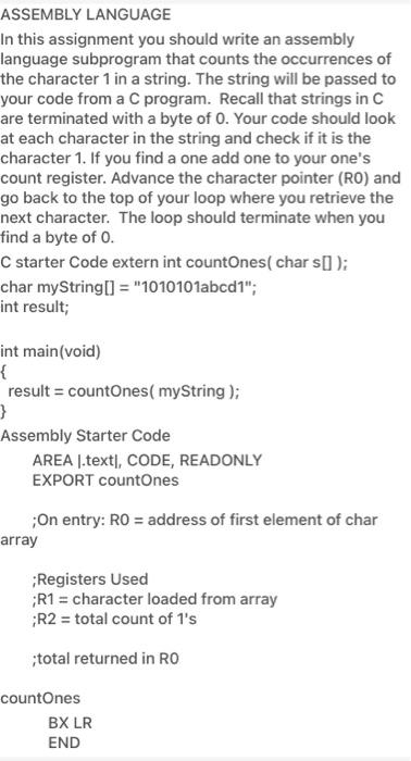 Solved ASSEMBLY LANGUAGE In This Assignment You Should Write | Chegg.com