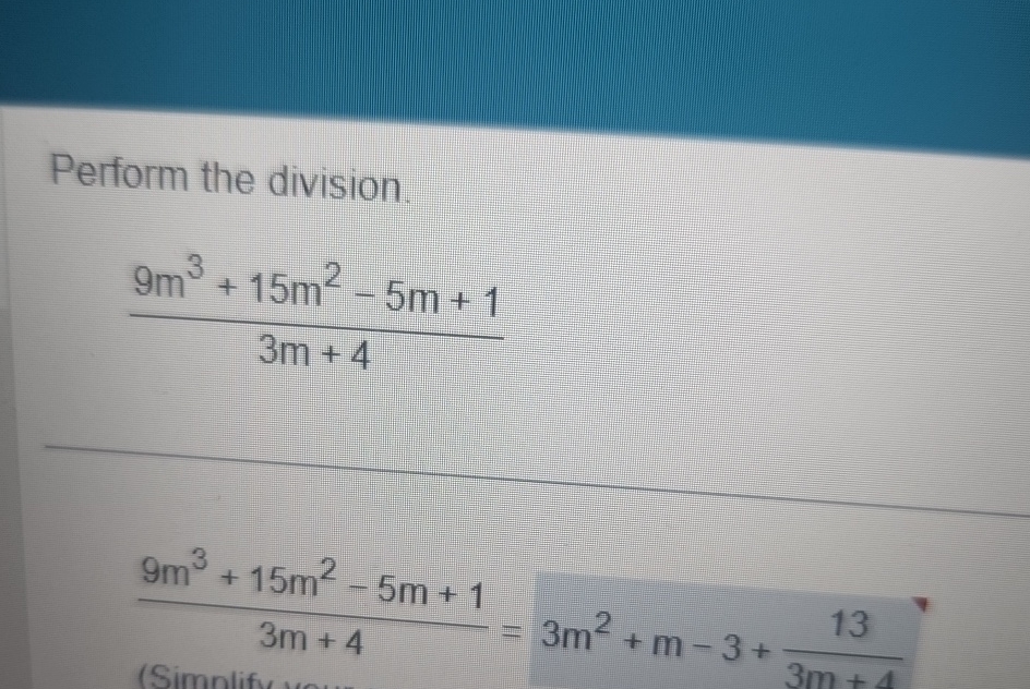 m 5 divided by 4 where m 17