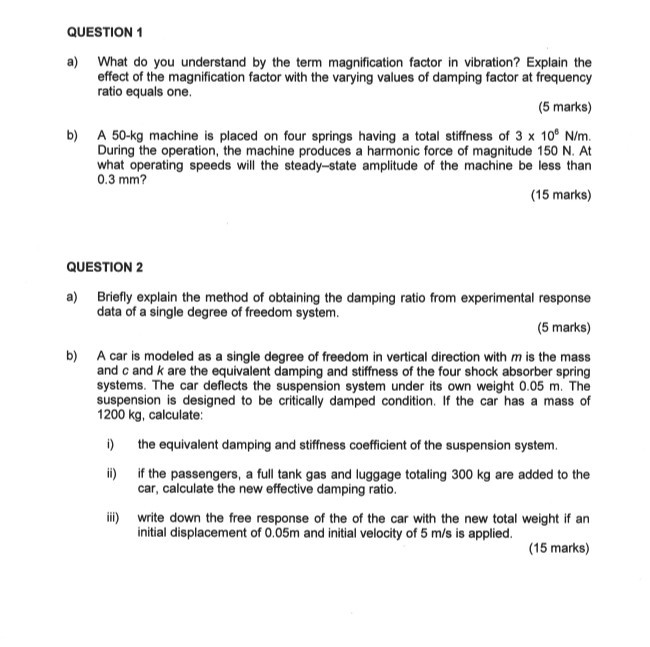 Solved QUESTION 1 a) What do you understand by the term