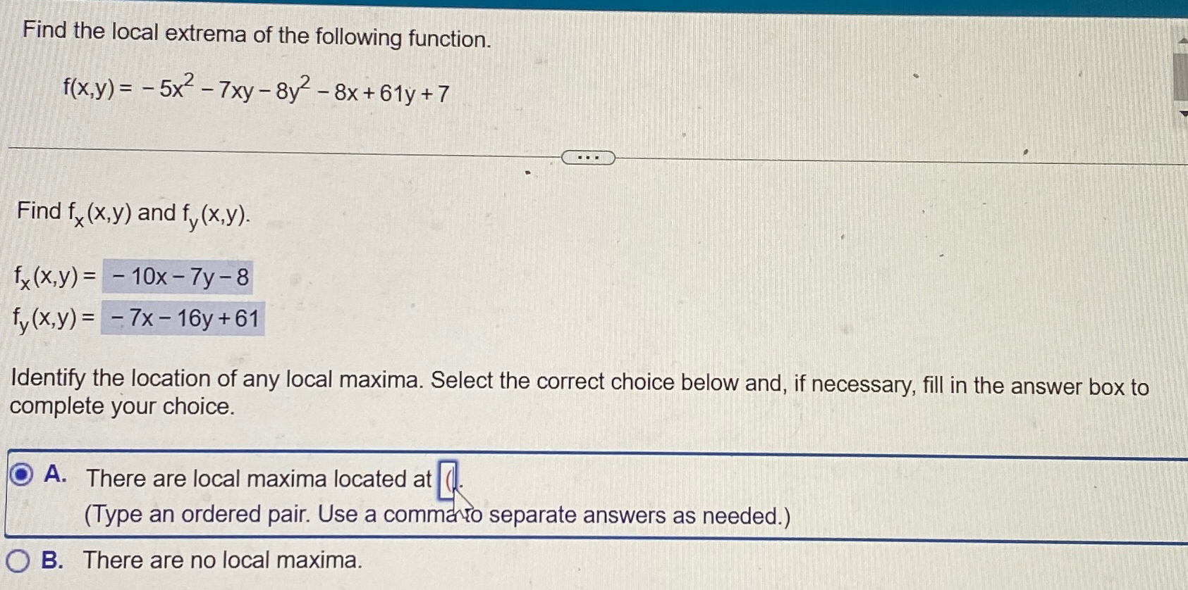 Solved Find the local extrema of the following | Chegg.com