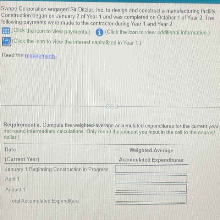Solved Swope Corporation engaged Sir Ditzler, Inc. to design