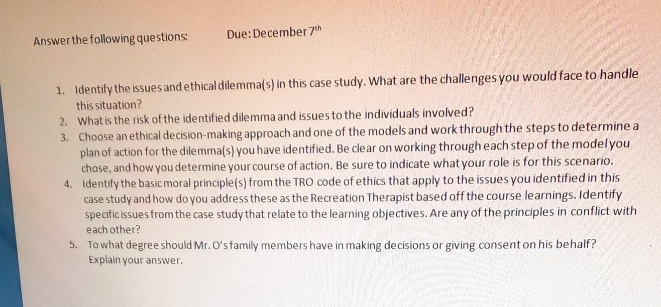 1. Identify the issues and ethical dilemma(s) in this | Chegg.com
