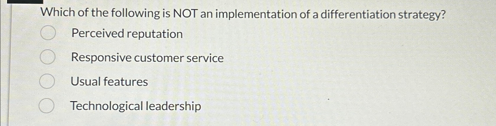 Solved Which of the following is NOT an implementation of a | Chegg.com