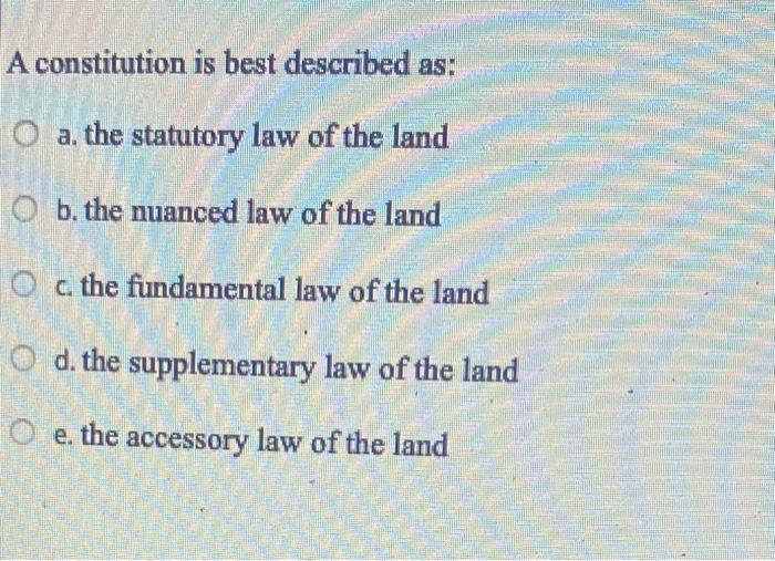 Supreme law of the land clearance definition