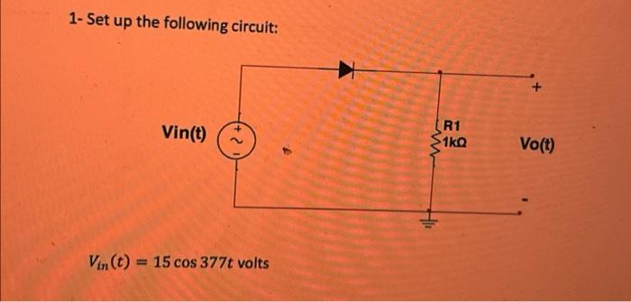 Solved 1 Set Up The Following Circuit Vint 2 Vint 15 8224