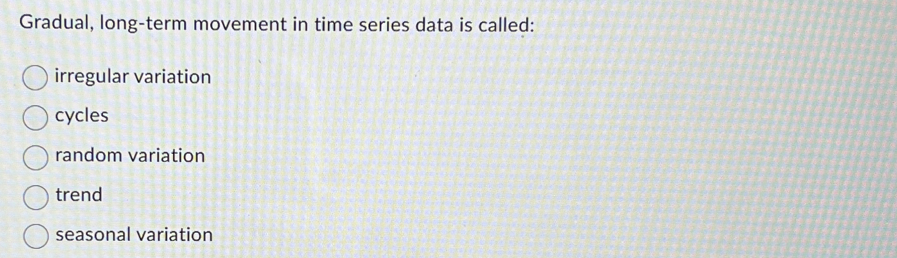 Solved Which is not a characteristic of exponential | Chegg.com