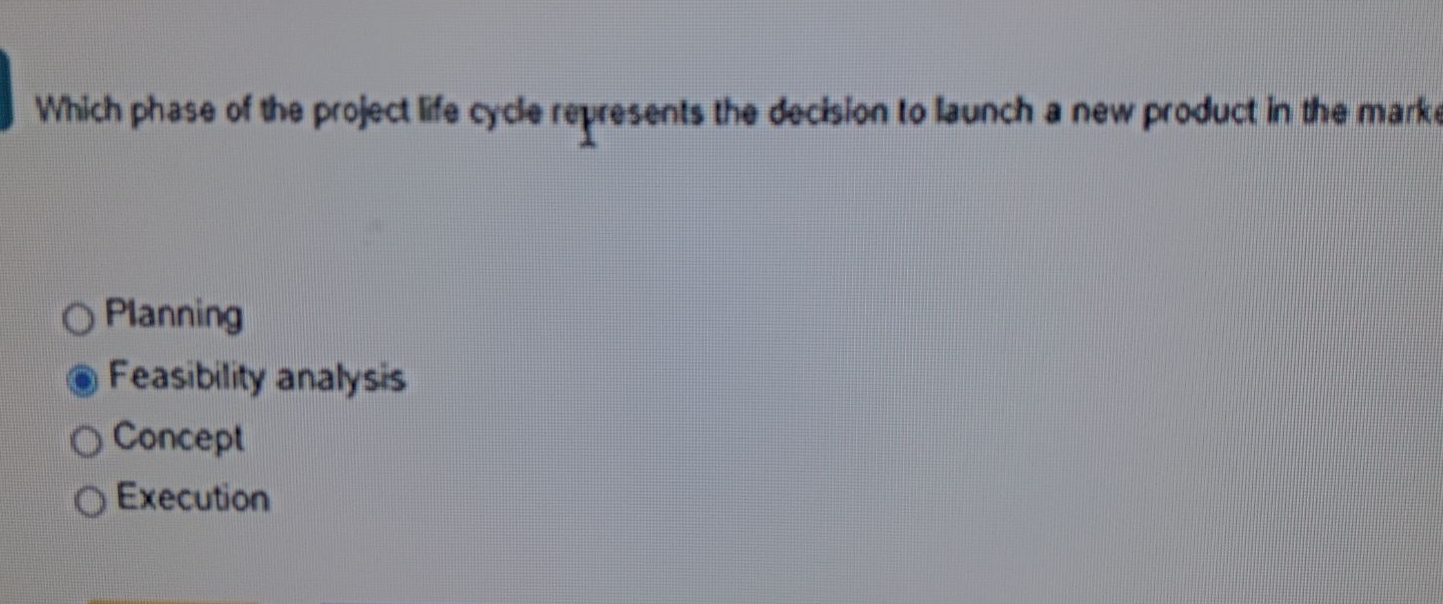 Solved Which phase of the project life cycle represents the | Chegg.com