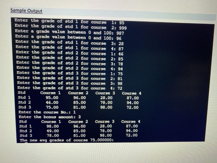 Solved Problem Description Develop a C program that does the | Chegg.com