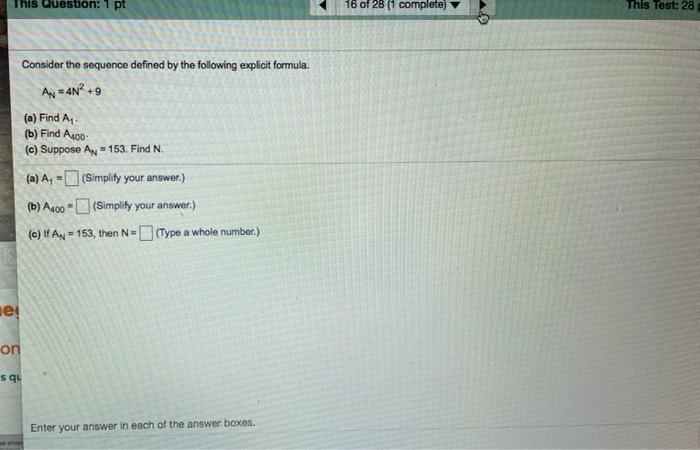 Solved 13 of 28 (1 complete) This Test: 28 pts possible 32 | Chegg.com